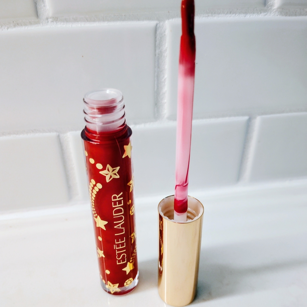 New Two Estee Lauder Devine Plum And Ruby Quartz Lip Gloss - Picture 2 of 5